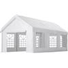 Luscriate Tenda da garage per auto, moto, camion, barca e dispositivi (bianco, 3 x 6 m)