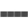vidaXL Set Pannello di Recinzione in WPC 699x146 cm Grigio