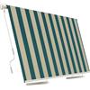 Aeffe Brico Aeffe Tenda da Sole a Caduta 300 x 250 Centimetri cm Avvolgibile, Estensibile, Struttura in Alluminio Tessuto 280gr/mq (Beige e Verde 300x250)