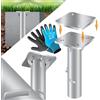 KESSER® Piastra di Base Universale in Metallo per Supporti Ombrellone a Semaforo e Manovella | Ancoraggio a Terra | 16x16 cm, incl. Guanti