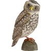 Wildlife Garden Wildlifegarden - Uccellino decorativo in legno intagliato a mano, per interni ed esterni, statuetta artigianale realizzata in Svezia, Little Owl