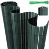 Eulenke Canniccio in PVC Paravista Giardino, 80 x 600 cm, Struttura Interna a W con doghe rinforzate, Schermo per Privacy per Recinzione Giardino terrazza, Verde