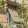 INTRECCI Tenda da Esterno per Balcone con Anelli in Tessuto, Tenda da Sole Resistente con Anelli Lavabile a Caduta, 150x300 cm, Riduce Luce e Calore, Migliora la Privacy, Fantasia a Righe Giallo