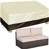 SHULEI Copertura Mobili da Giardino per Panca 2/3/4 Divano Posti Copertura Divano Esterno Impermeabile Anti-Vento Anti-Polvere Anti-UV in Oxford Resistente Copertura per Mobili da Giardino ( Colore : Beige ,