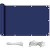 ZQXFZ Frangi-Vista per Balcone 70x1000cm con Corda e Fascette Impermeabile 160g/㎡ Bloccare La Privacy Facile da Installare Telo Frangivento -Blu Reale.