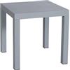 CLP Tavolo Giardino Quadrato Ocean in Polipropilene - Tavolino Salotto Giardino in Robusta Plastica Resistente ai Raggi UV e Facile da Pulire I, Colore:Grigio