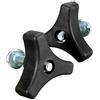 SMTHOME 2PCS Triangolo Manopola Manopola Dado Manico Vite Dado ad Alette Set Parti di Ricambio per Honda Tosaerba Plastica Nero