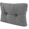POKAR Cuscino-schienale Imbottito laterale 60x40cm per Divano da Giardino, fodere asportabile e lavabile, Spalliera per Bancali, Interno ed Esterno, DYI - fai da te, senza Pallet, grigio