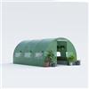 HOMASIS Serra da Giardino in Pellicola, Serra Tunnel con Finestre e Porte Avvolgibili, Serra per Orto Robusta, Verde (4 x 3 x 2 m)