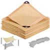 Generic Telo Ombreggiante con Occhielli Beige,Tenda A Vela per Esterno, Rettangolo Tenda da Sole, Rete Telo Ombra Protezione Solare,Traspirante Tenda da Sole per Balcone Giardino,Piscinae(2x6m)