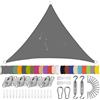 Ziligengsheng Tenda a Vela Impermeabile 7x7x8m Grigio, Tenda Parasole Esterno, Protezione Solare Protezione dai Raggi UV Impermeabile, per Esterni, Cortile, Giardino