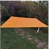 DAIHAN Tenda a Vela Ombreggiante Quadrato Telo Parasole Tenda da Sole Esterno in Oxford Anti-UV E Antipioggia Tendalino per Giardino Barca Balcone Terrazza Campeggio,Arancia,300 * 300cm