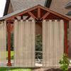 RCLONGEU Tende da Esterno 2 Panelli Tende da Sole con Anelli Tende Termiche Isolanti Antivento Trasparenti Tenda Decorativa per Gazebo Balcone Giardino Cortile (2x132*243CM,Cachi)