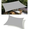 Flyace Vela Ombreggiante Impermeabile 2.5x5.5M Tenda da Sole per Esterno Vele Ombreggianti Rettangolare Telo Parasole con Anello D Corda Protezione UV Tenda a Vela per Giardino Balcone Terrazza Grigio chiaro