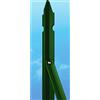 ITALFROM Saetta a L in Ferro Plastificato Verde - Altezza 200 cm - per Sostegno Paletti Recinzione 2192