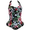 Aloha-Beachwear Costume da bagno da donna Tropicana Hibisco Vintage Style Tiki Floreale A8017, multicolore, XL