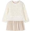 Mayoral Vestito Combinato Lustrini per Bambine e Ragazze Sabbia 9 Anni (134cm)