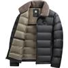 Suncadmious Piumino da uomo con risvolto invernale, giacca invernale calda e leggera giacca invernale leggera calda e soffice per la corsa e i viaggi (blu navy,5XL)
