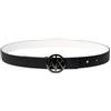 Armani Exchange Cintura da donna Essential, Double Face, logo Circle, nero/bianco, S