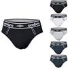 Umbro Pack 6 Paia Slip/Boxer Assortito Cotone Elasticizzato Art.713/714 (6 Paia Slip Art.713-7 / XXL)