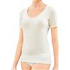 Generico Maglietta Intima Donna Lana Cotone 3-5 Pezzi Mezza Manica Con Pizzo Invernale (3 Pezzi Bianco Lana 1032, 5)