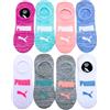 PUMA Calzini corti da donna per sneaker, 8 paia, colori assortiti, misure 38-42