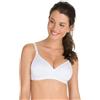 Playtex Reggiseno Basic Support Senza Ferretto in Microfibra Liscia Art. P00BD (40 C - IT 6 C, Bianco)