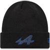 New Era Berretto Alpine Racing nero con risvolto lavorato a maglia