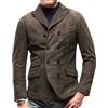 Oanviso Giacca da Uomo Blazer Retro Casual Cappotto Regular Fit Elegante Giacca da Abito con Button Inverno Jacket Vintage A Marrone L