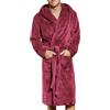 Generic Accappatoio da uomo per taglie forti - Accappatoio lungo da uomo morbido e soffice per l'inverno in pile caldo scialle accappatoio vestaglia lunga lunga con tasche, Blu, 5XL