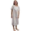 Linclalor Camicia da notte in batista di puro cotone manica corta art. 130841-56, Fantasia