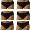 Laura Biagiotti 6 Slip Donna con Pizzo Vita Alta Art. 92008 Made in Italy (4, Nero)