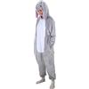 Zanisouta Costume da carnevale da donna, cosplay, pigiama, coniglio, onesia, invernale, lepre, per adulti, cartone animato, pigiama, morbido, per tutto il corpo, O grigio., L
