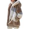 Peuignao Cappotto Pelliccia Sintetica Donna Giacca Pile Donna con Cappuccio Termica Felpata Sherpa Fleece Jacket Donna Invernale Giubbotto Peloso Giacche Pile Felpate Teddy Giacca Orsetto Pelosa Donna Nero S