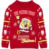 SPONGEBOB SQUAREPANTS Maglione Natalizio Unisex per Bambini, Modello Let It Snow, Blu | Abbigliamento Invernale a Maniche Lunghe con Scollo Rotondo per Le Feste