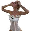 INTIMAX CORSETS LINGERIE AND FASHION Reggiseno senza spalline in pizzo bianco Taglia L Corsetto Reggiseno Senza Spalline in Pizzo Bianco Taglia, Donna