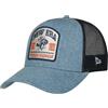 New Era NE Denim Patch Trucker Adjustable Cap NE Logo Blu, Taglia: taglia unica