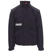 PAYPER FIGHTER 2.0 Giubbino uomo da lavoro 100% poliestere maniche staccabili cappuccio richiudibile tasche porta badge smartphone Blu Navy/Rosso (3XL)