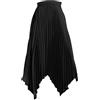 AMDOLE Vestito da donna anni '80, mezza gonna, tinta unita, gonna elastica, alla moda, maxi abito da donna UK, Nero , XL