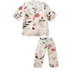 ZEALMAX Abito Tradizionale in Stile Cinese Kimono Pigiama Camicia e Pantaloncini, Set da Salotto in Cotone per Spa Accappatoio da Donna, Multicolore, M
