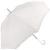 Generico 1x Ombrello da sposa BIANCO maniglia bianca automatico umbrella pioggia matrimonio classico lungo elegante cerimonia wedding