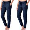 Lotto pantalone tuta donna in felpa ESTIVA, offerta per 1-2 pezzi, pantaloni felpa donna leggeri (2 PEZZI BLU, S)