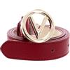 Valentino Round Women's Belt W100 Rosso - accorciabile