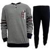 NAVIGAREhomewear Pigiama Uomo Lungo Serafino in Caldo Cotone Interlock Navigare Art. 140825 (Grigio, 50/L)