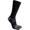 GHHZML Calze Con Dita 3 paia di calzini lunghi a cinque dita uomo in cotone a righe a compressione solida che assorbe il sudore traspirante fitness escursionismo sportivi con punta all'aperto(Dark blue)