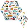 HMZXZ Ombrello per bambini, collezione Cars, per pioggia, raggi UV, protezione solare, per ragazzi e ragazze, con manico a gancio facile da impugnare, Multi