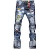 Anyu Pantaloni Uomo Jeans con Toppe Azzurro Chiaro 33