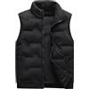 Generisch Gilet in piuma da uomo con colletto alto, invernale, per attività all'aria aperta, caldo, Nero , 4XL