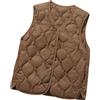 JIEDOUKEJI Gilet Piumino Donna Leggero Gilet Trapuntato Giubbotto Imbottito smanicato Donne Invernale Giubbino Giacchetto smanicato Giacca Imbottiti Piumini senza Maniche Donna Piuma Taglie Forti Cachi XL