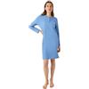 Damart Camicia da notte a maniche lunghe, maglia jersey, 95 cm, blu, 34-36 (XS)
